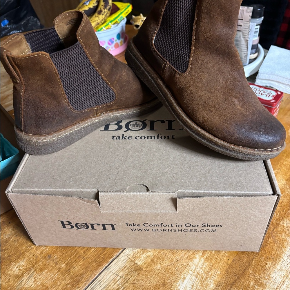 Born Rustic Brown Ankle Booties